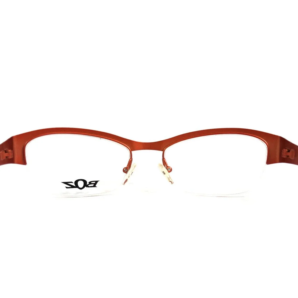 BOZ Eyeglasses Frames VIM 6060 Orange Cracked Earth Pattern Crystals 52-18-135